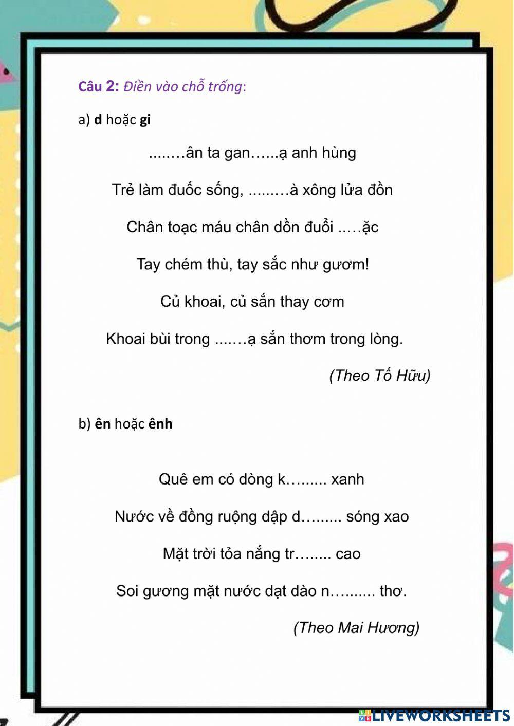 Phiếu bài tập Tiếng Việt 4 Tuần 25