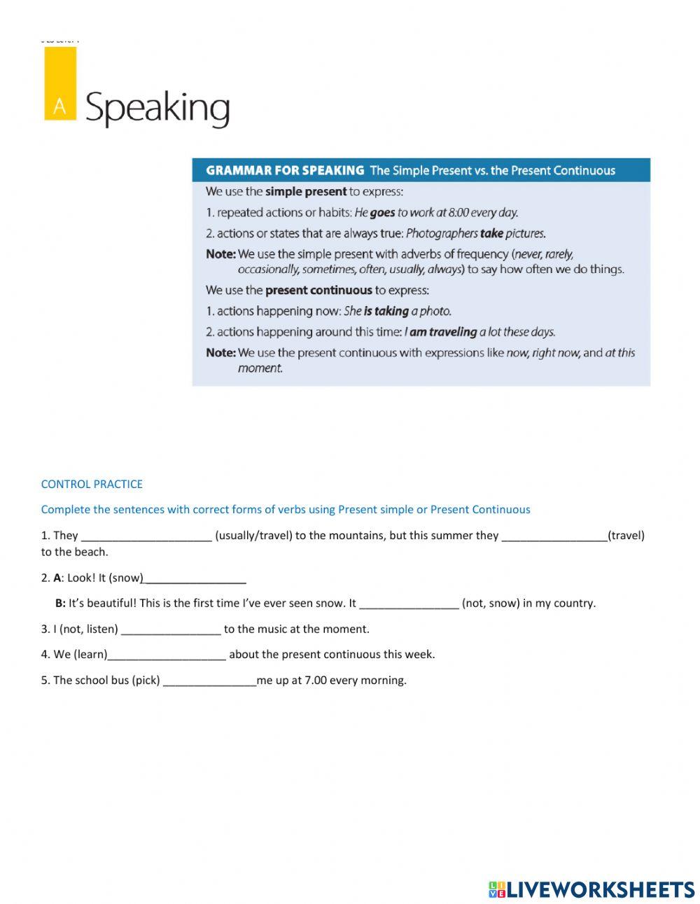 Av3 - unit 1 - listening & speaking part 2