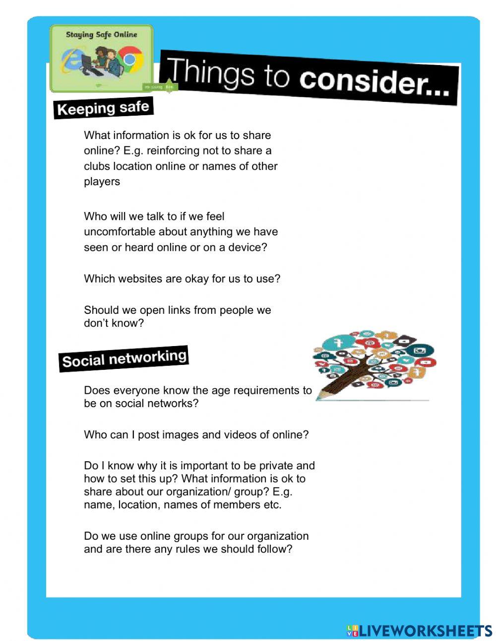 Cyber Security Agreement 2022 online exercise for Live Worksheets