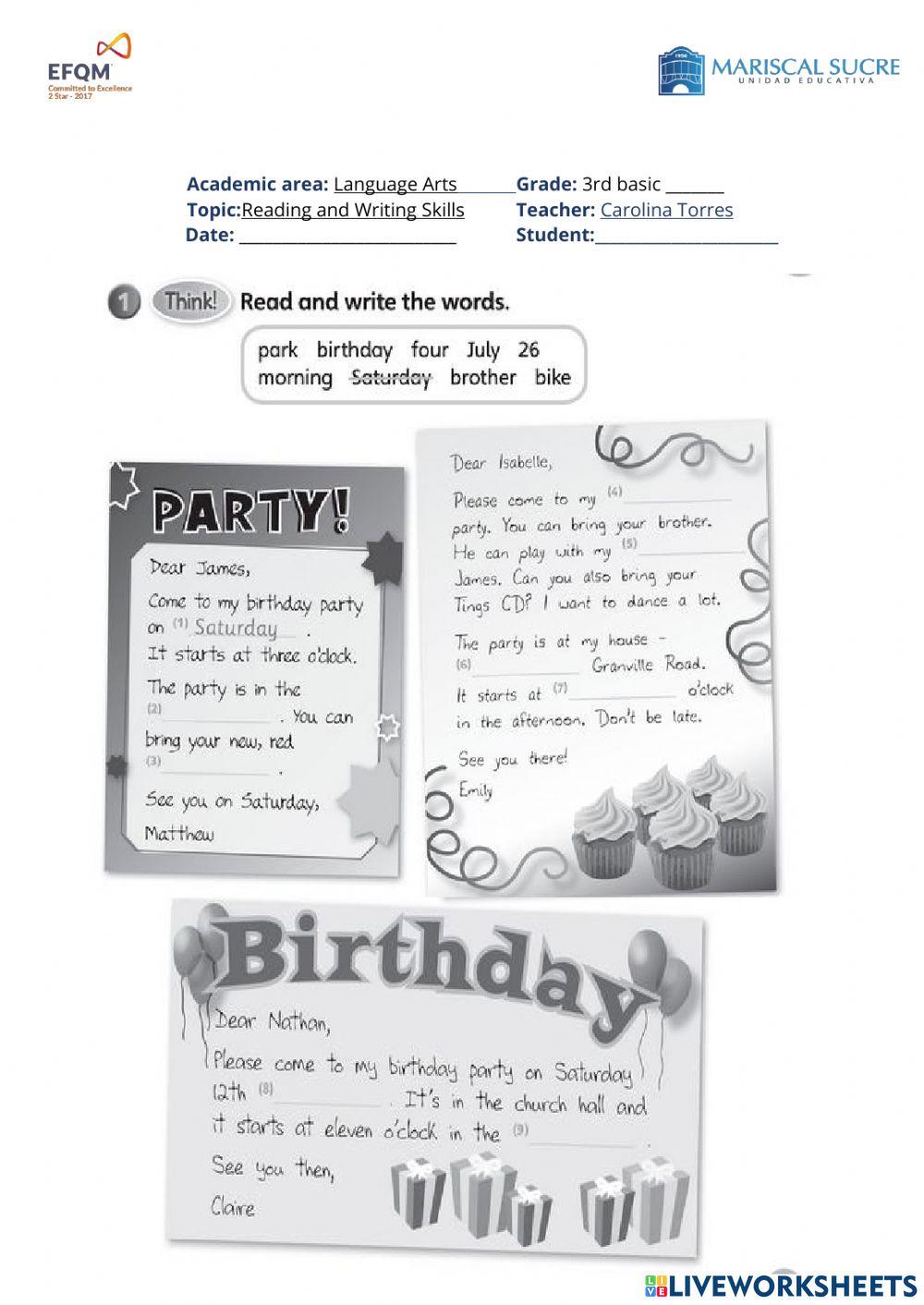Birthday Invitations