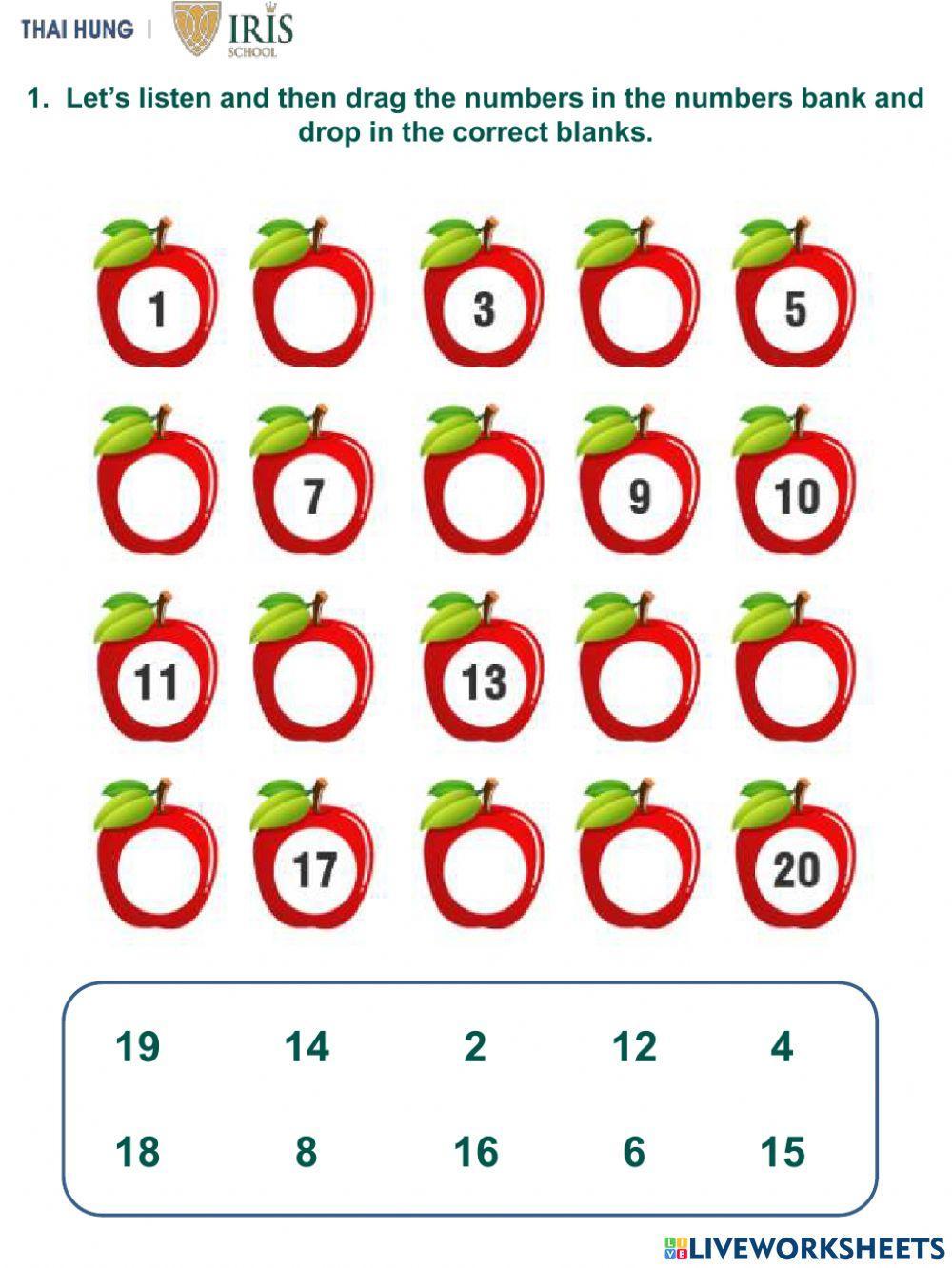 Worksheet About Number 1
