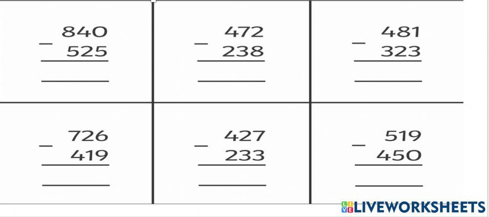 Subtracting 3- digit with regrouping