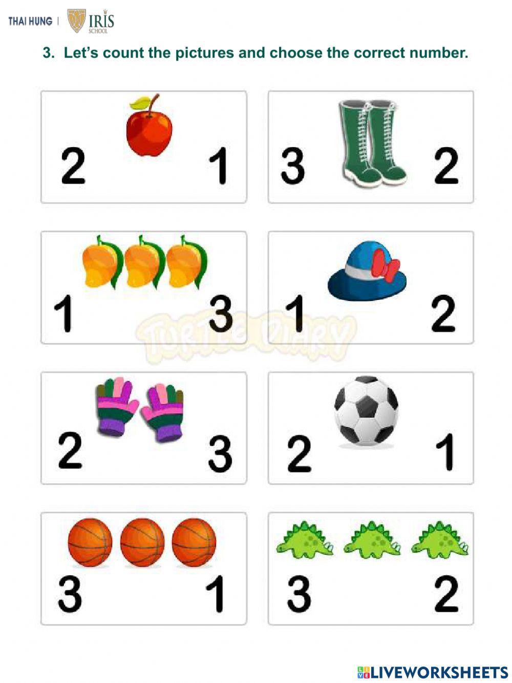 Moon worksheet about number 1 5 worksheet live worksheets
