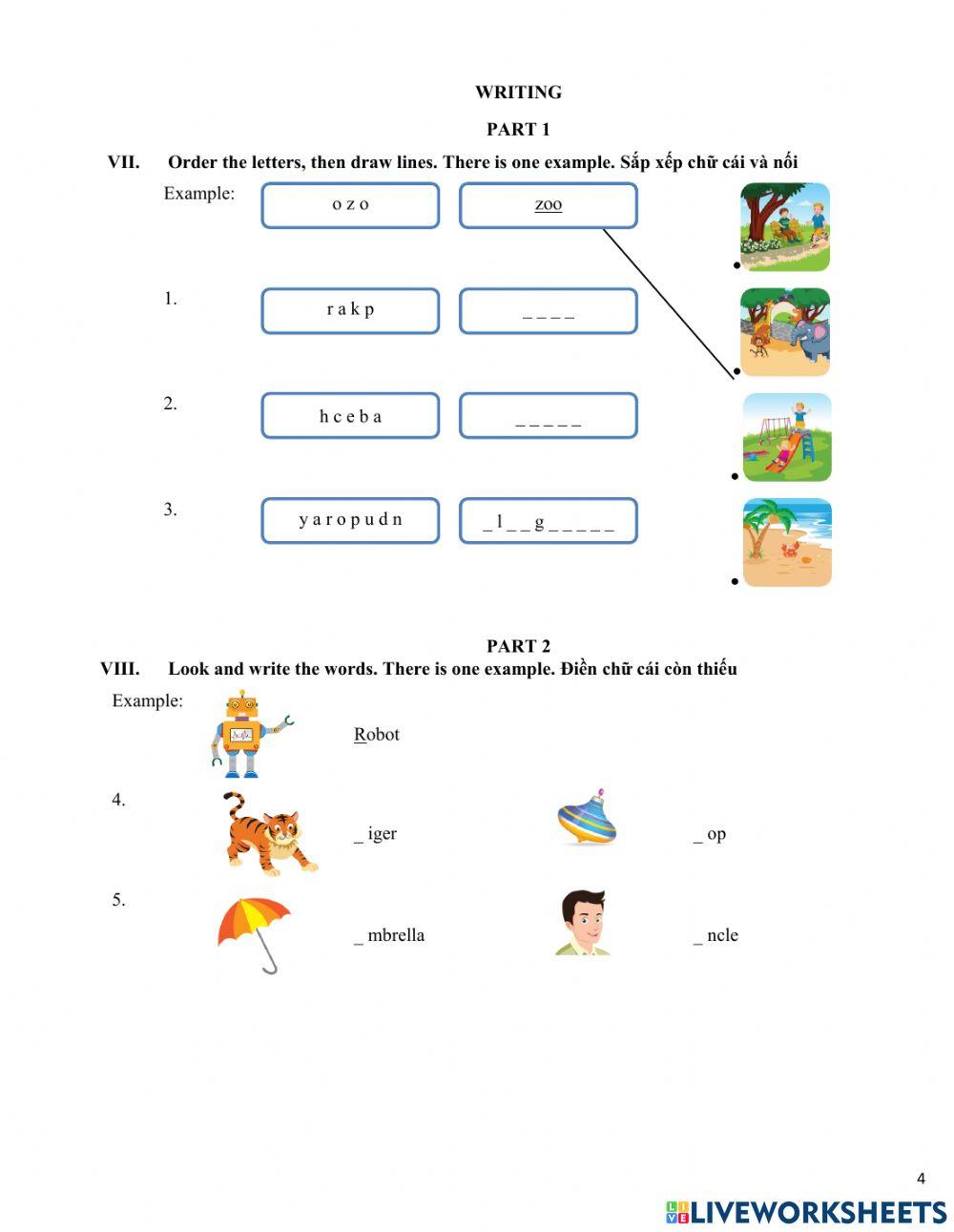 G2-final test-course 6 worksheet | Live Worksheets