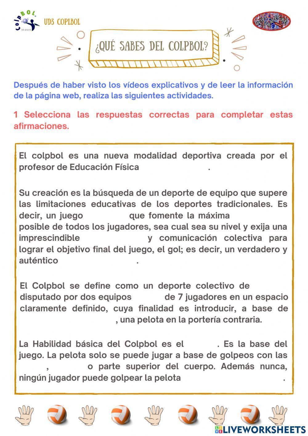 ¿Qué sabes del colpbol?