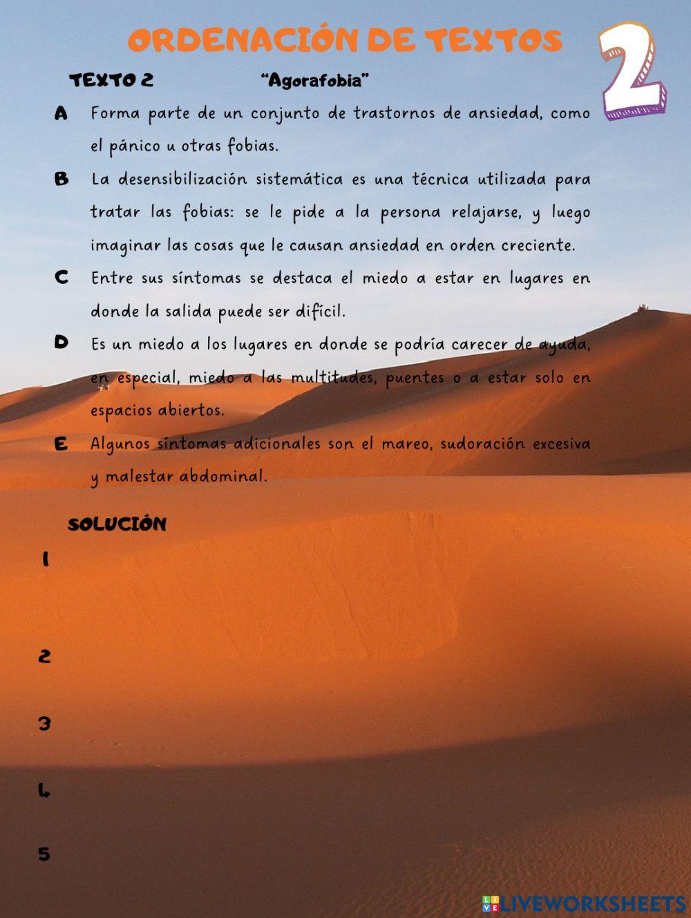 Ordenación de textos 2