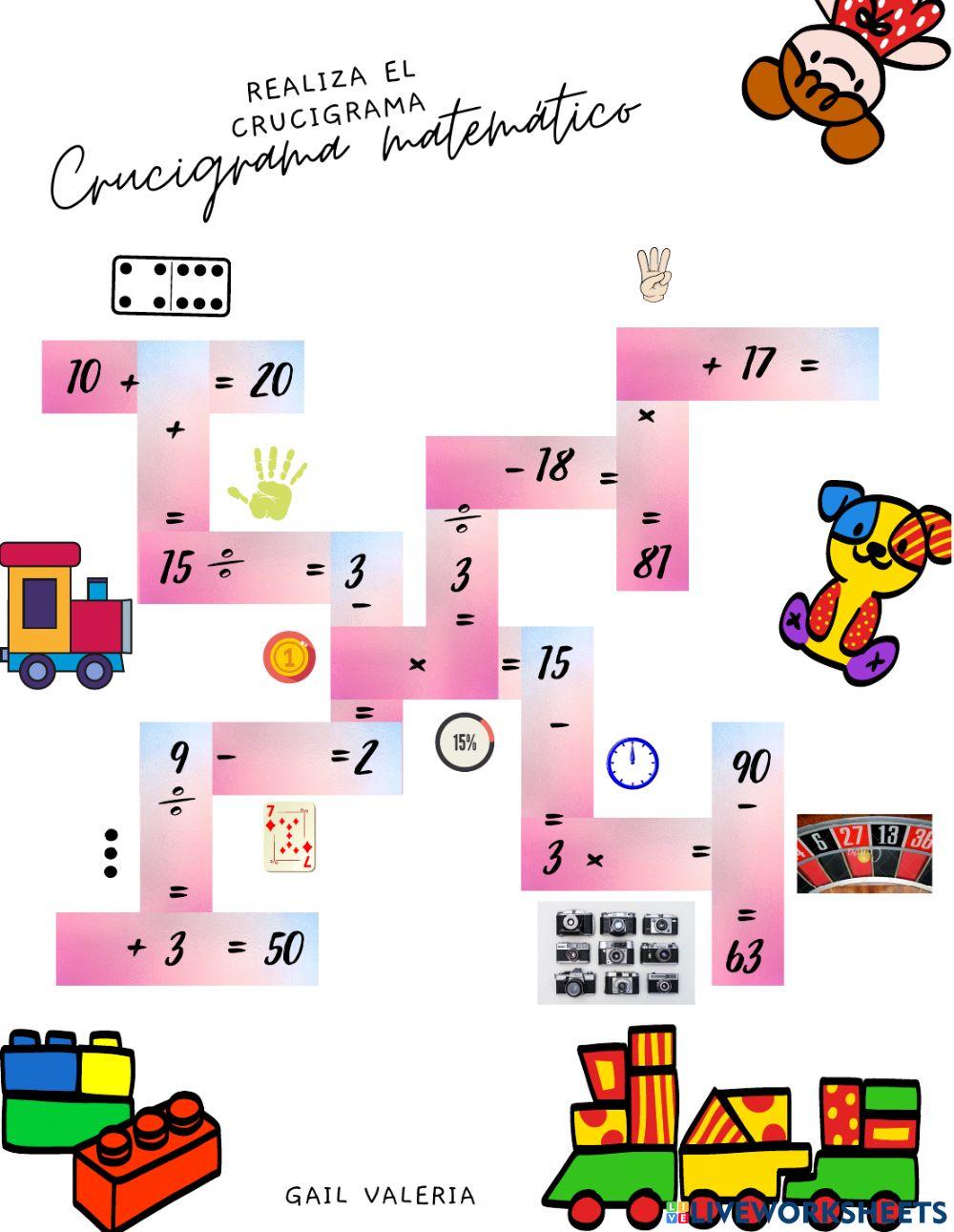 Crucigrama matemático