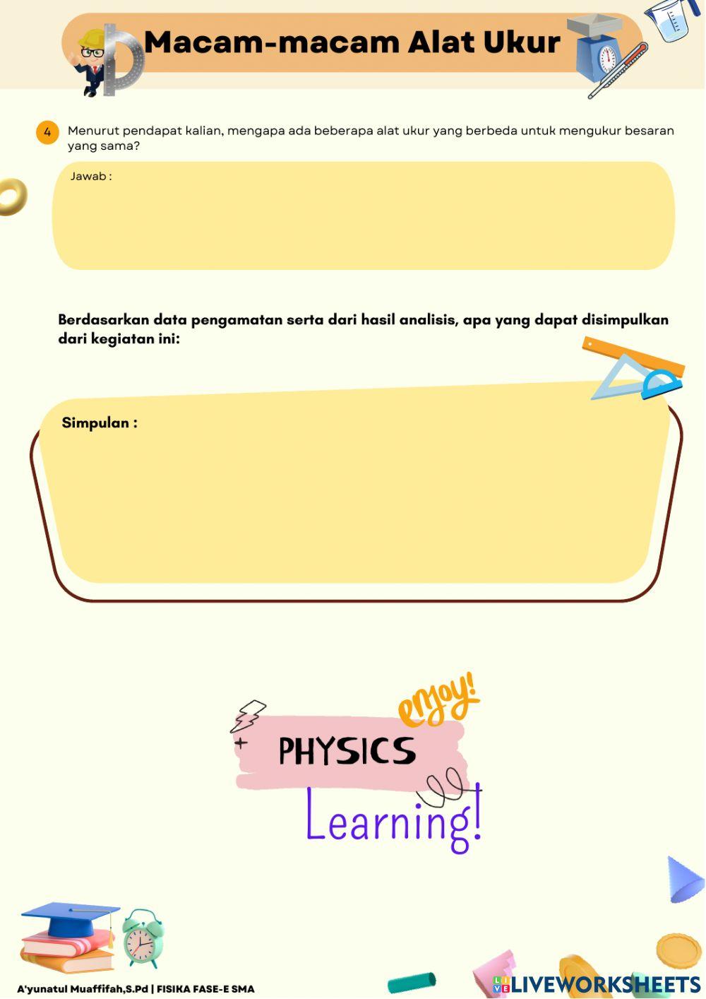 Macam-Macam Alat Ukur