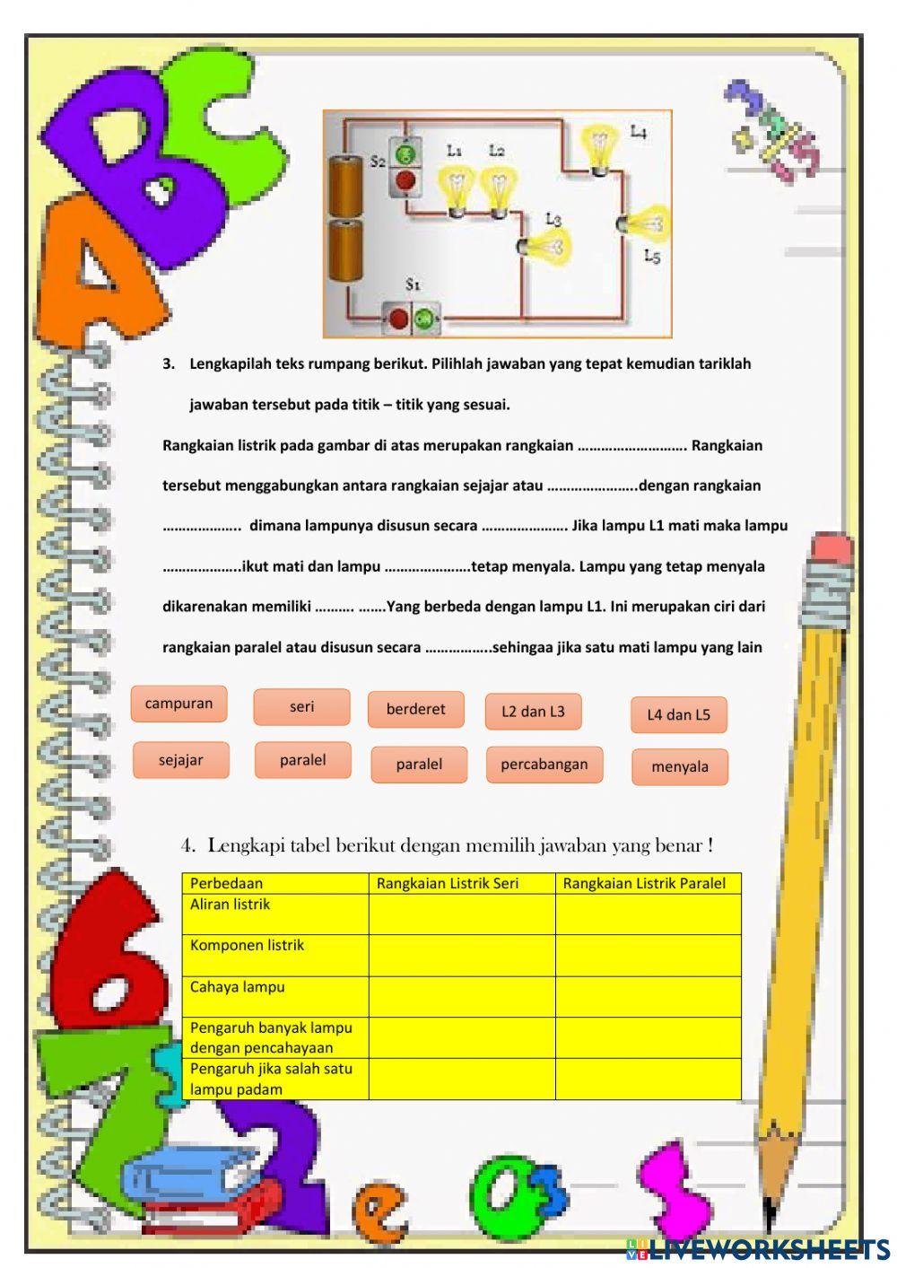 Ulangan IPA tema 4-2-1