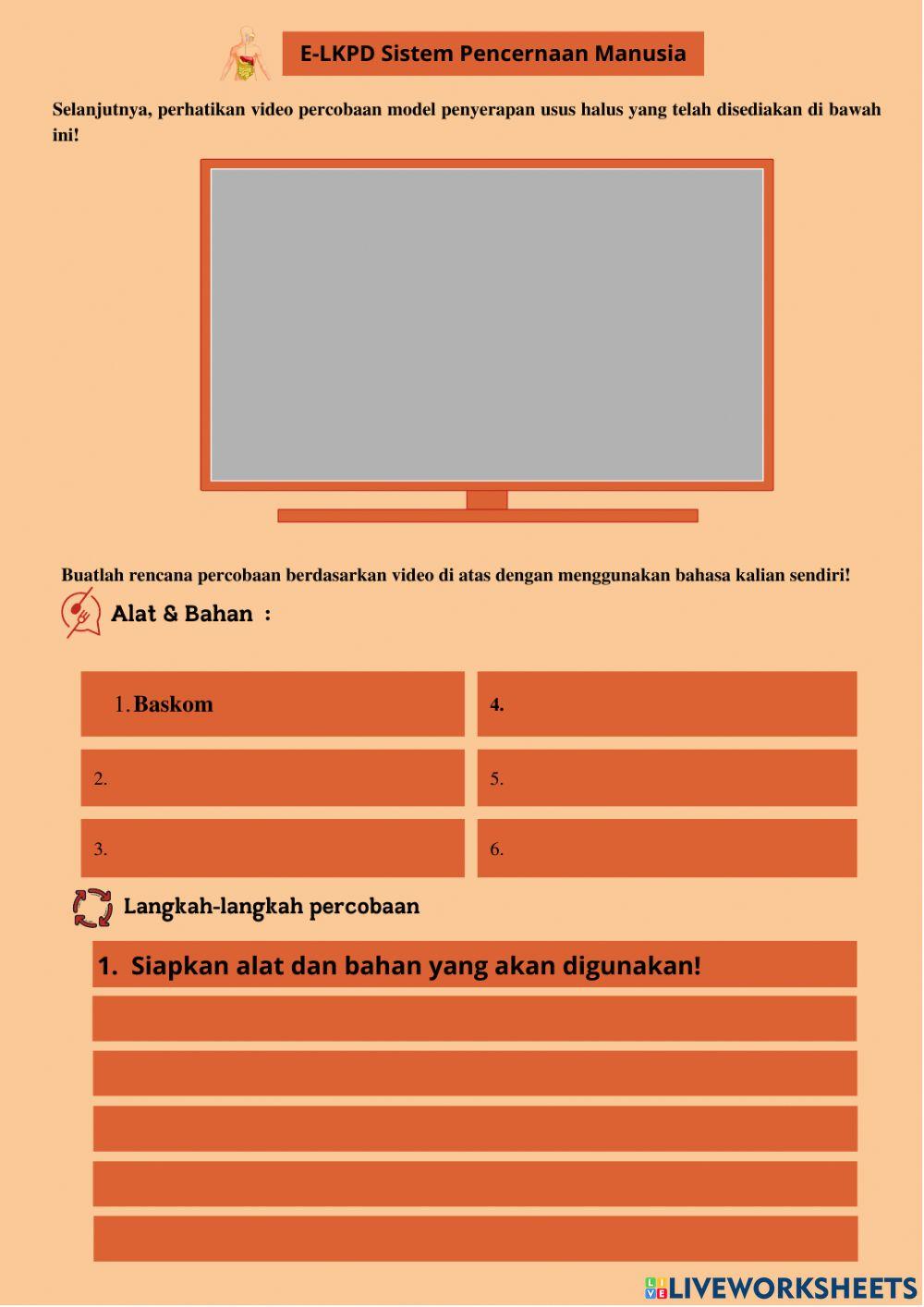 LKPD 2 Struktur Organ Pencernaan