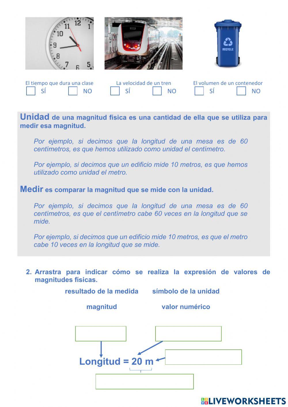 Magnitudes y unidades de medida