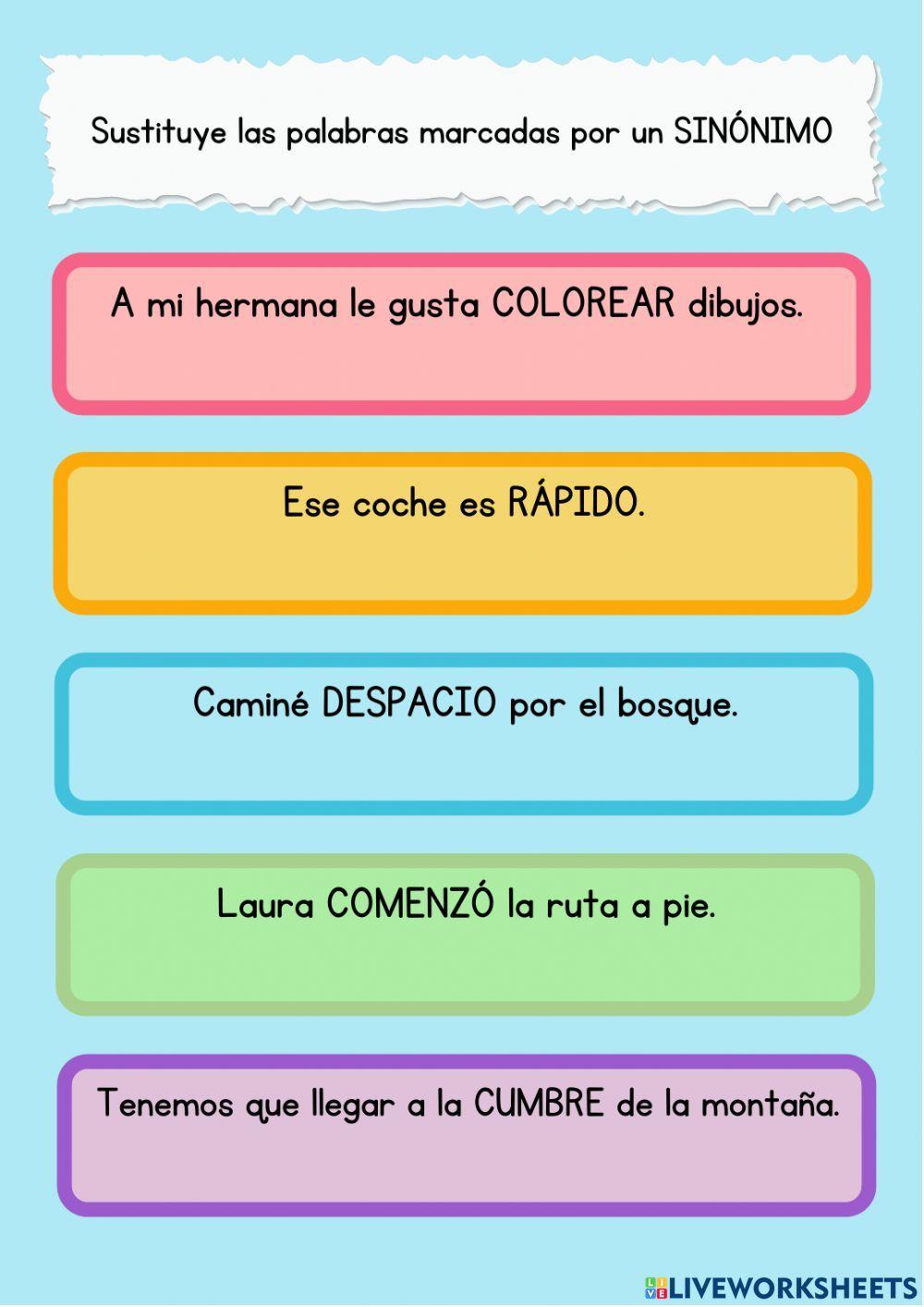 Sinonimos y antonimos