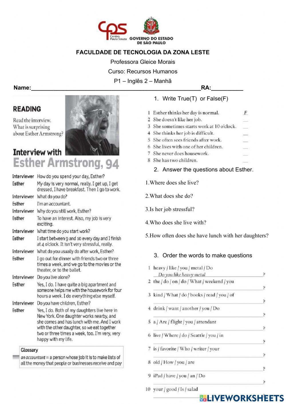 Test - Simple present