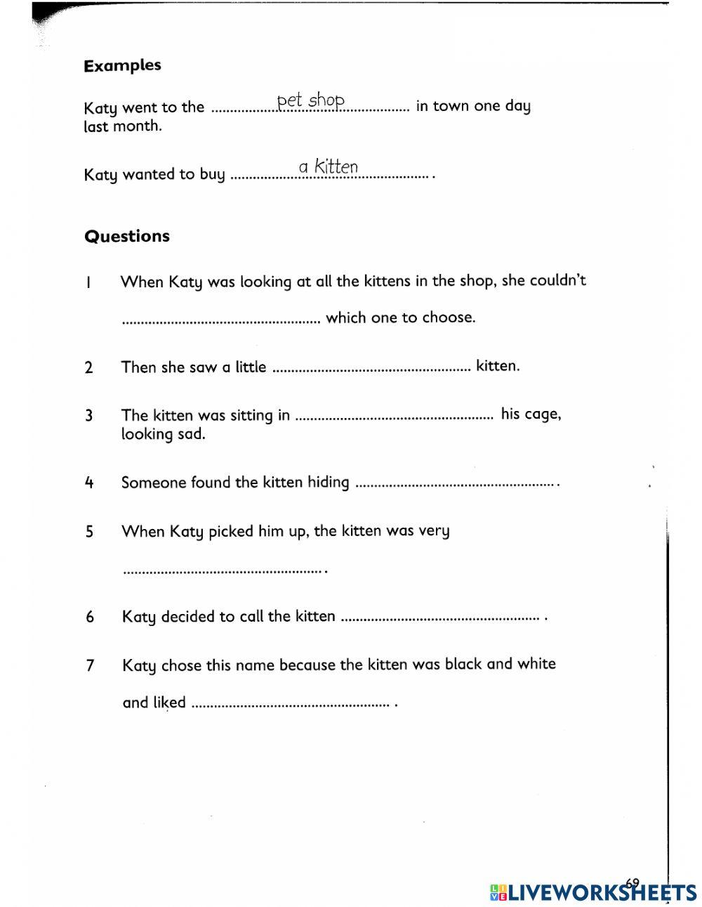 Test 3 Reading and Writing part 5