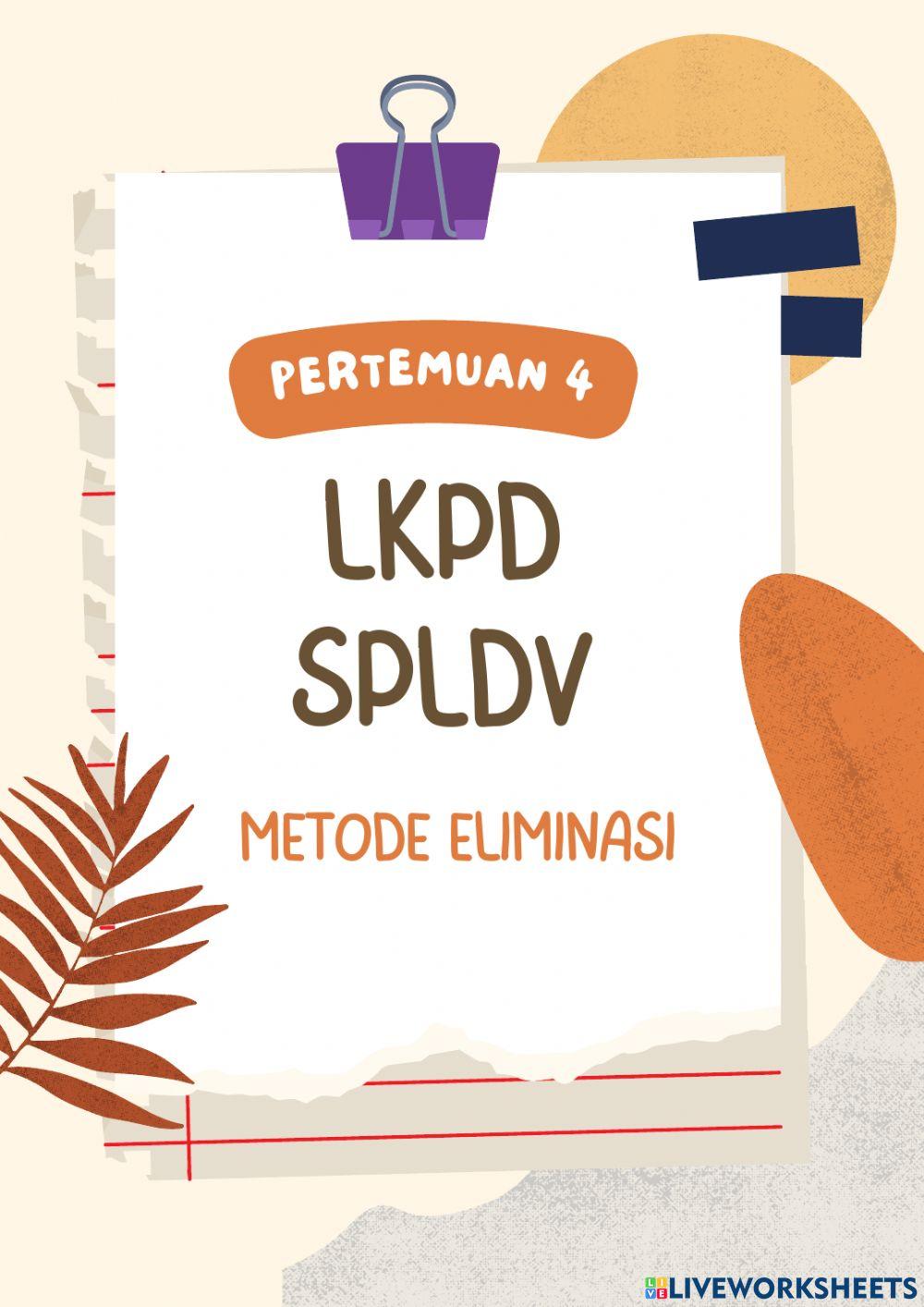 SPLDV-Matode Eliminasi