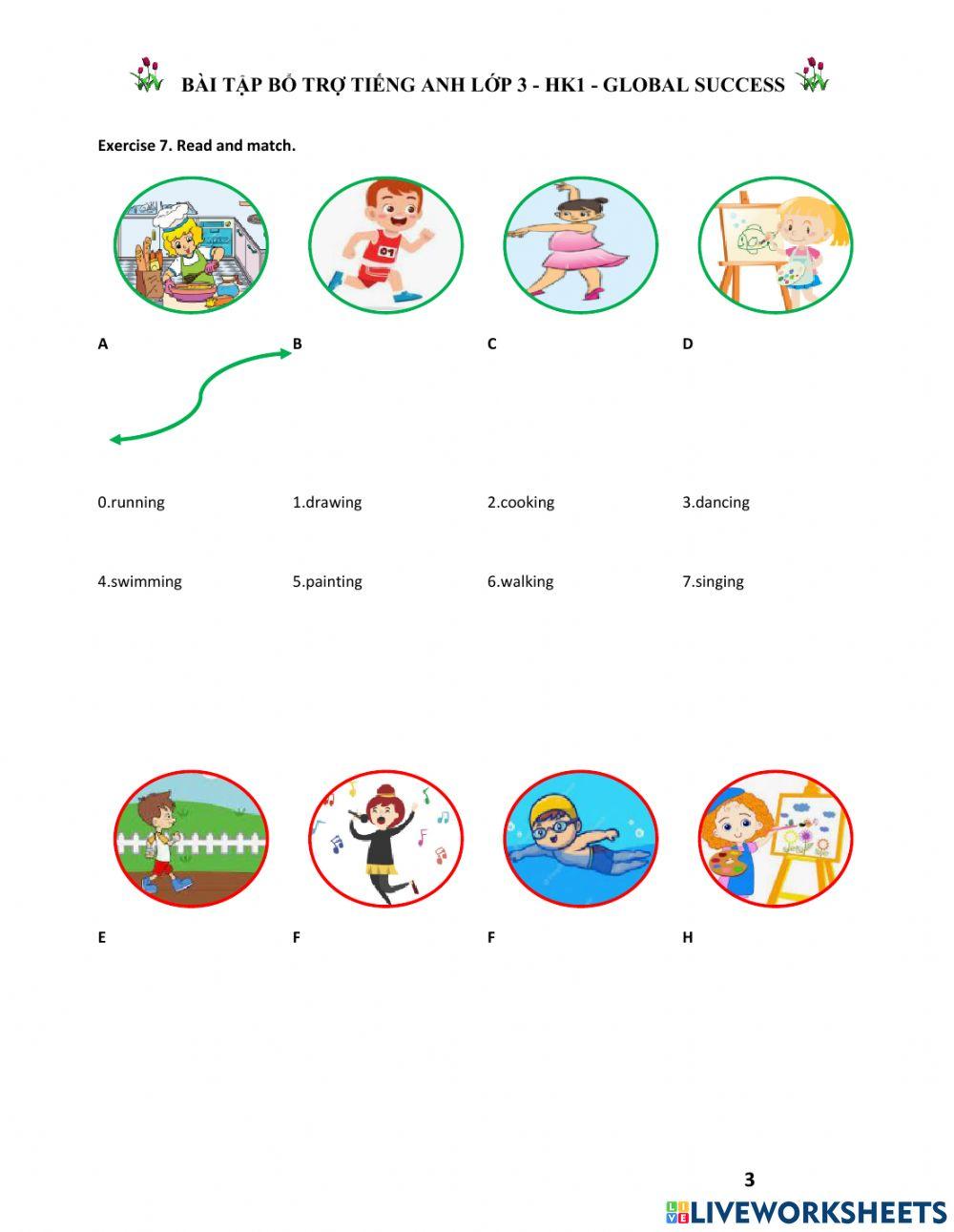 Tiếng Anh3 Unit 5: My hobbies