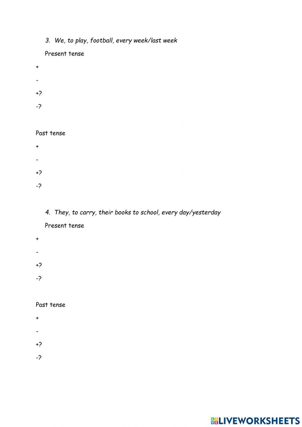 Present simple-past simple-all-sentence-types