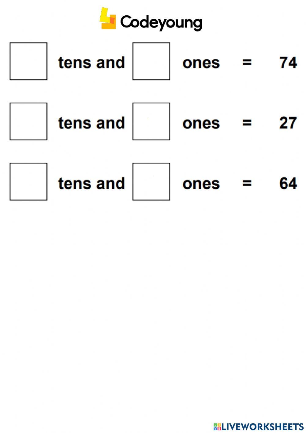 An Introduction to 2-digit Numbers-Advance WS