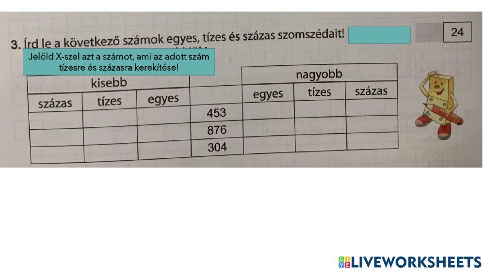 Első felmérő 3. feladat