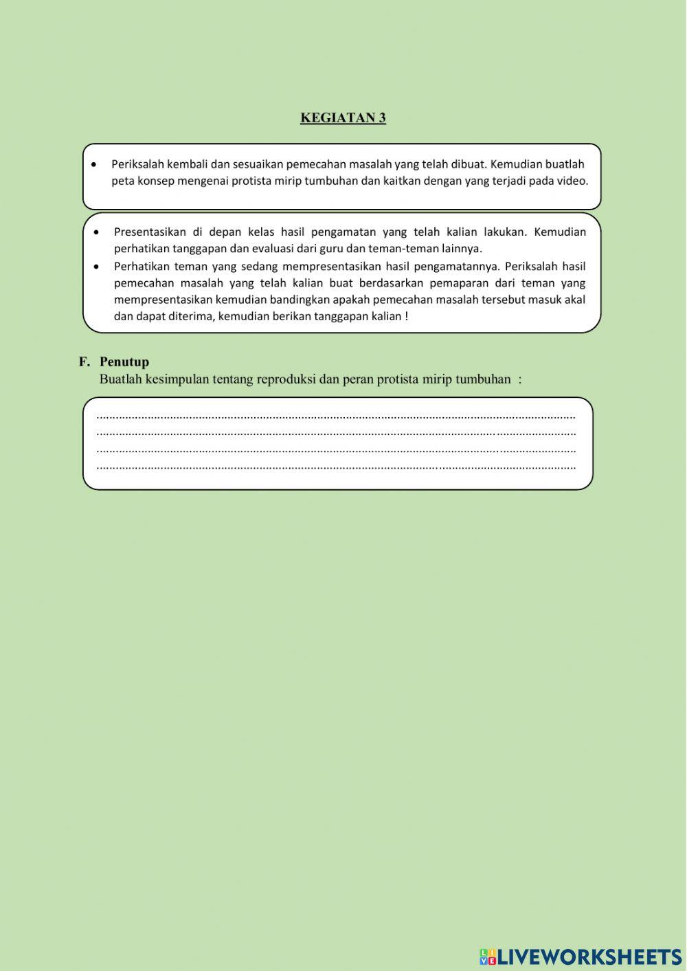 Protista mirip tumbuhan