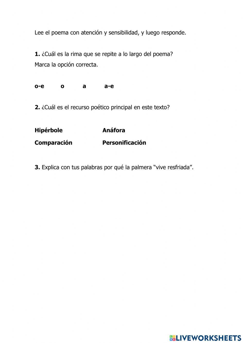 Ficha 7 Resumen y evaluación de poesía