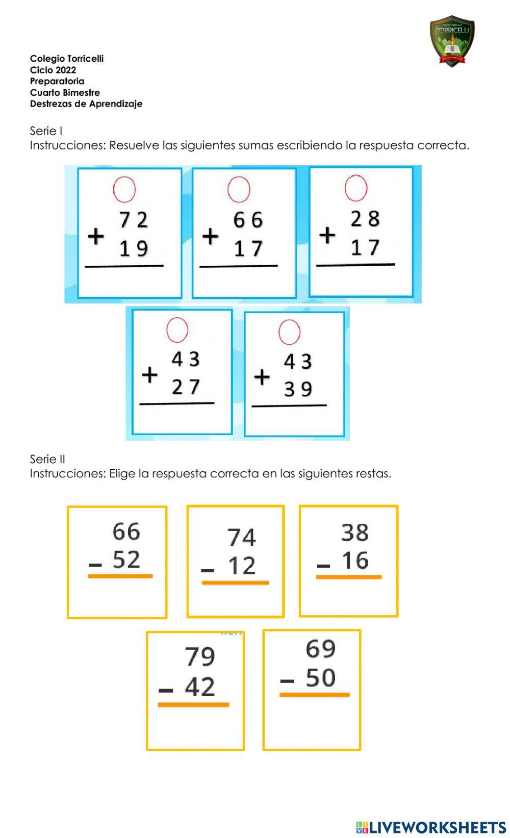 Evaluación Destrezas de Aprendizaje Cuarto Bimestre