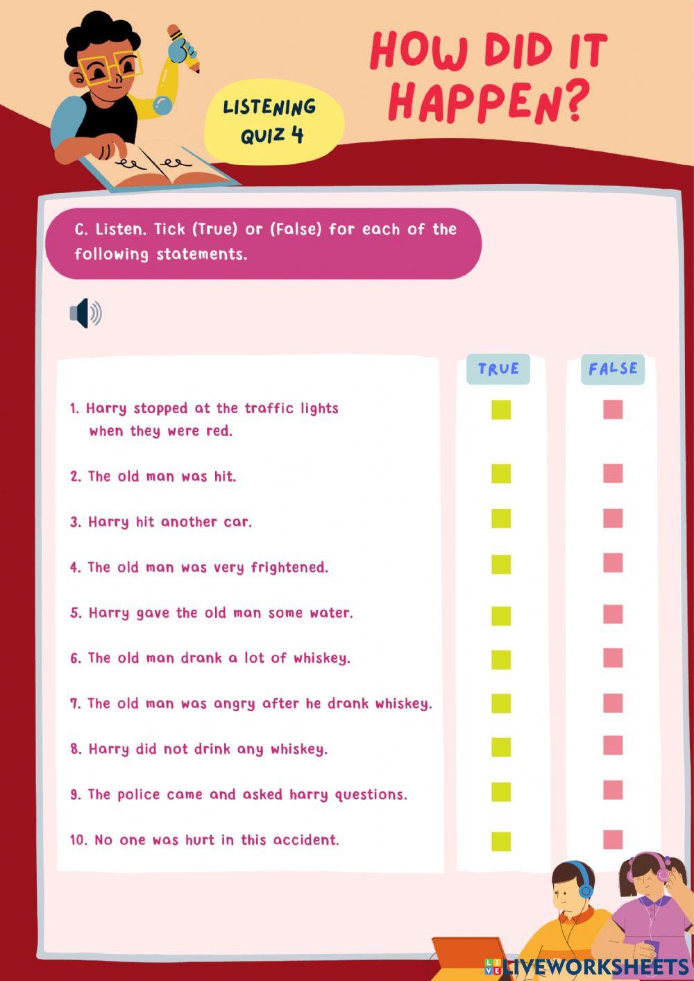 Listening Quiz 4 (Accident)