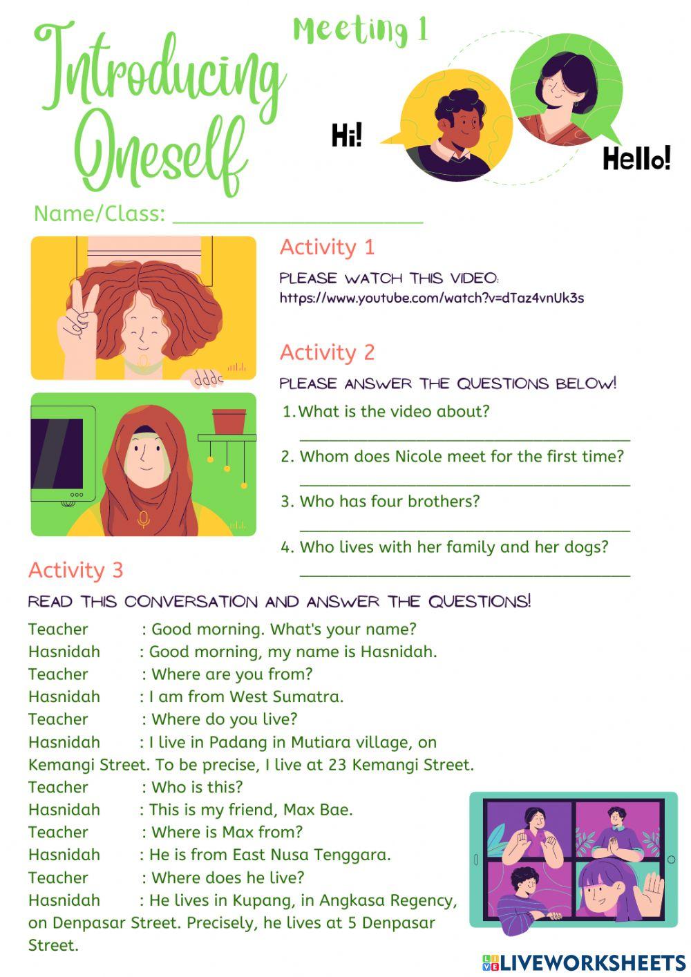 Introducing Oneself-PDF