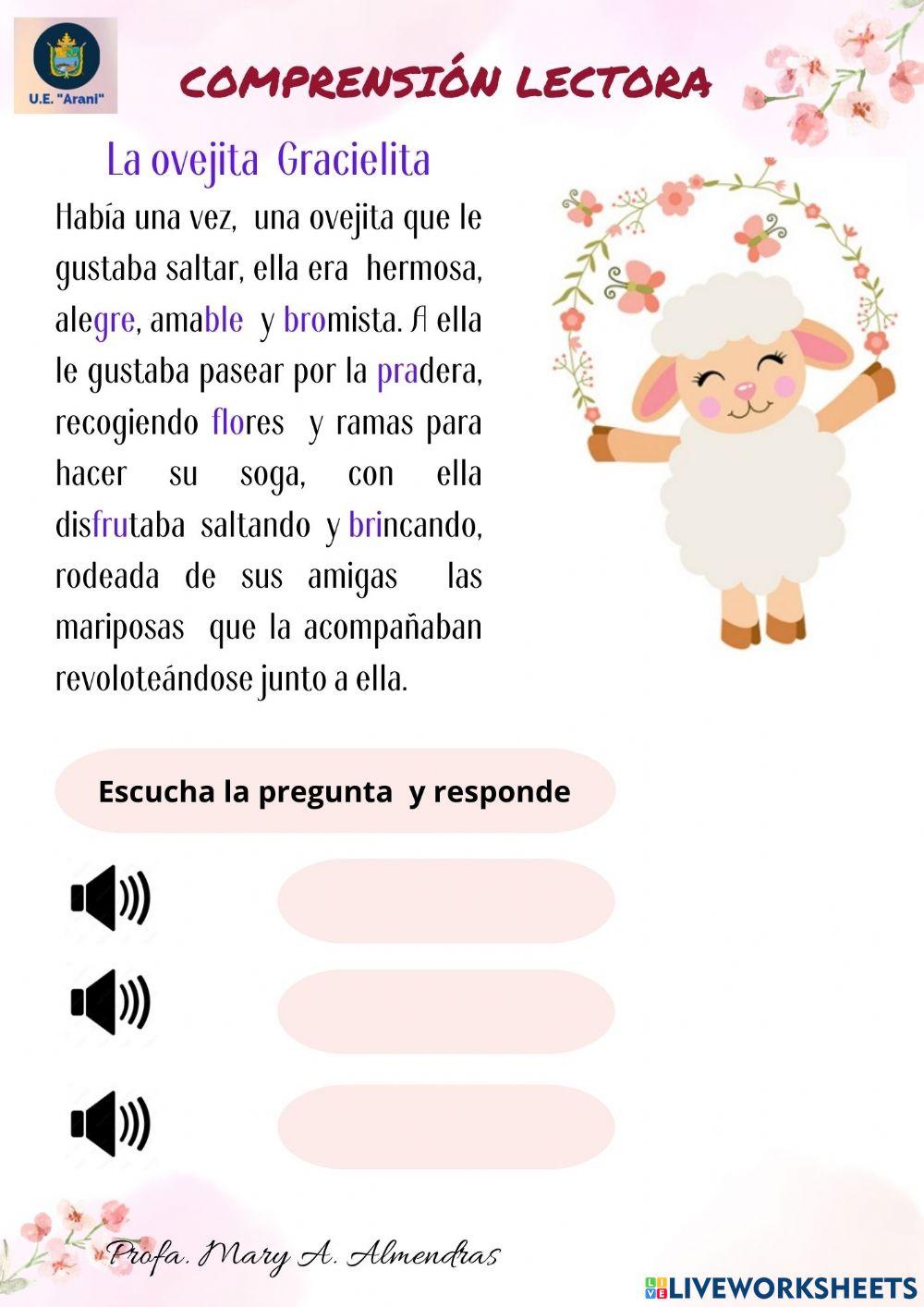 Cuento  la ovejita Gracielita