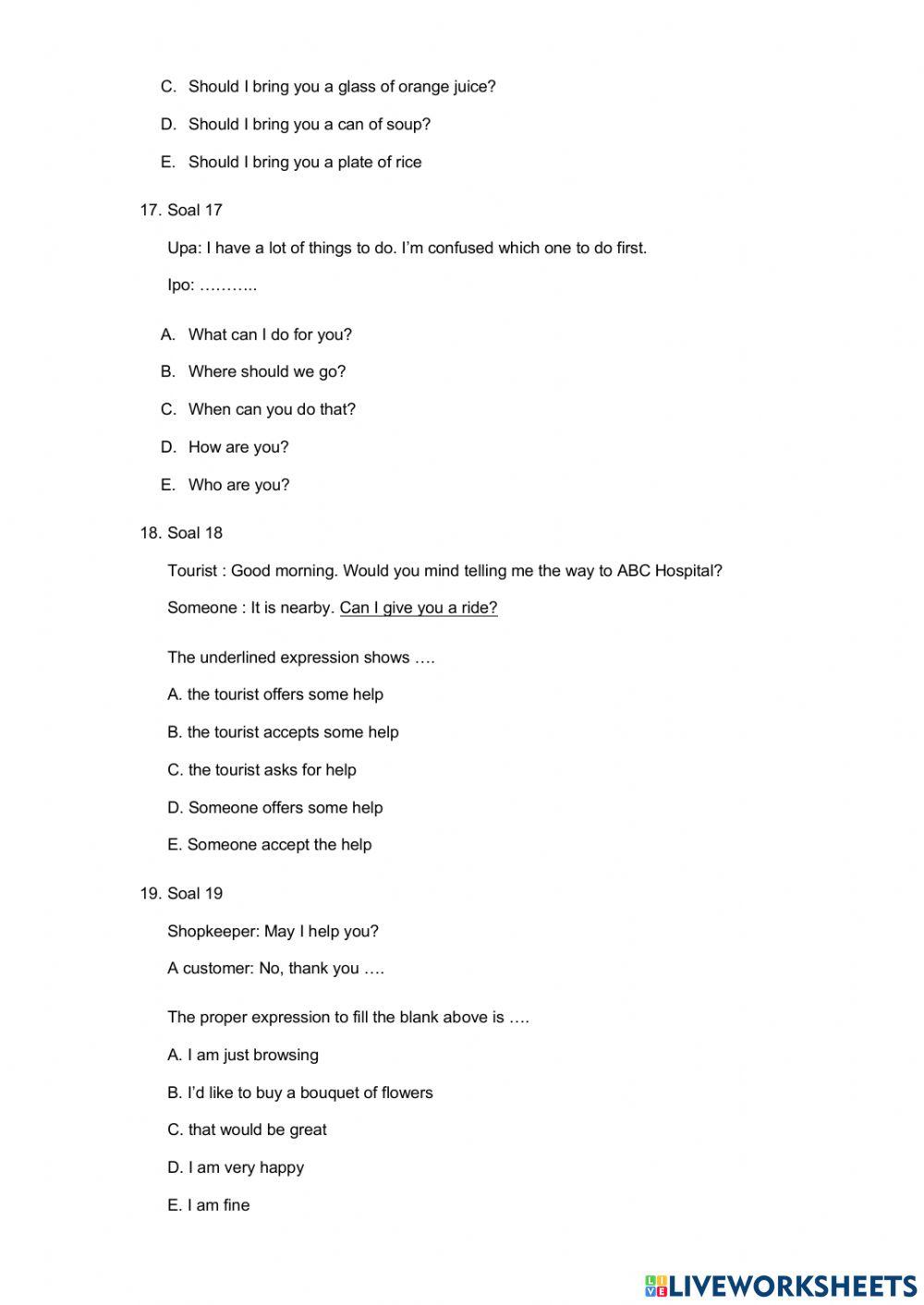 Bahasa inggris Asking For and Giving Help