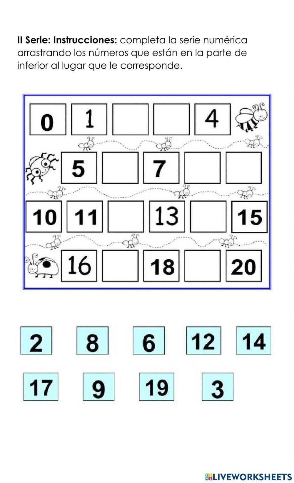 Números del 1 al 20