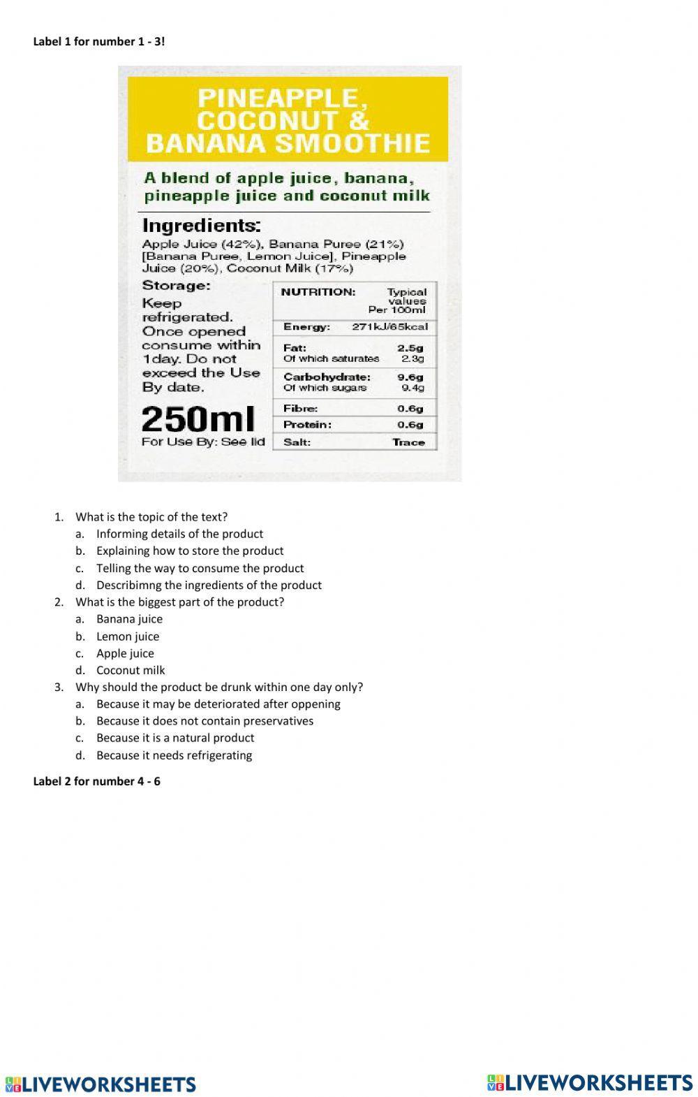 The Label of Drug and Food