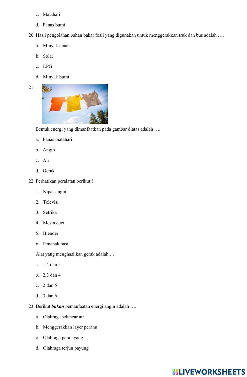 Soal PTS Ganjil IPA kelas 4 2022-2023