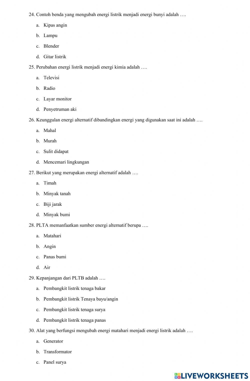 Soal PTS Ganjil IPA kelas 4 2022-2023