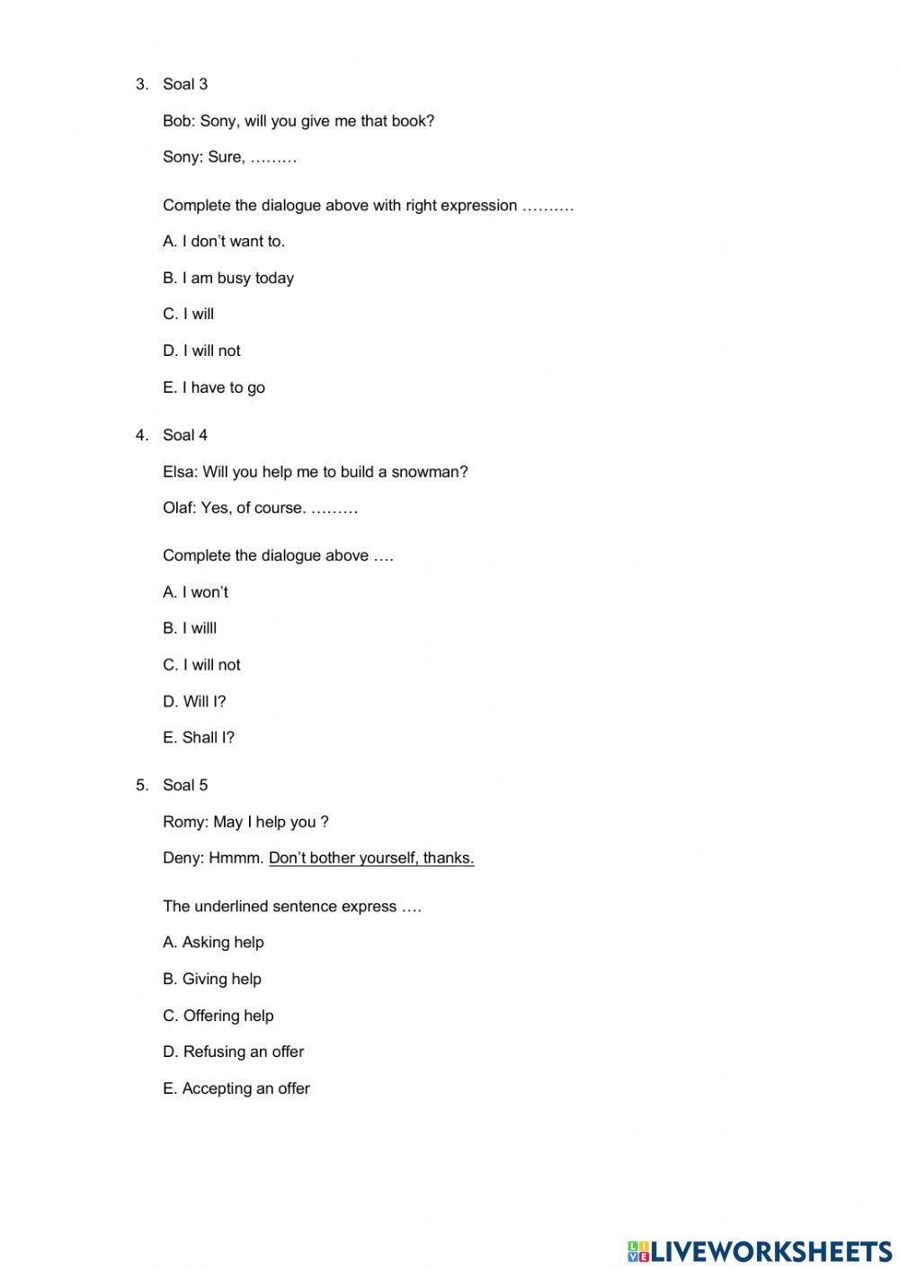 English daily examination