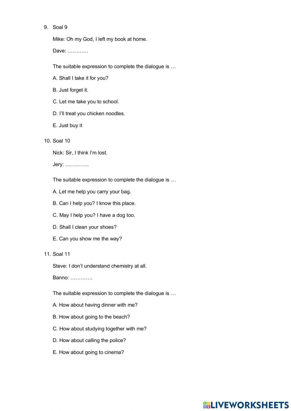 English daily examination