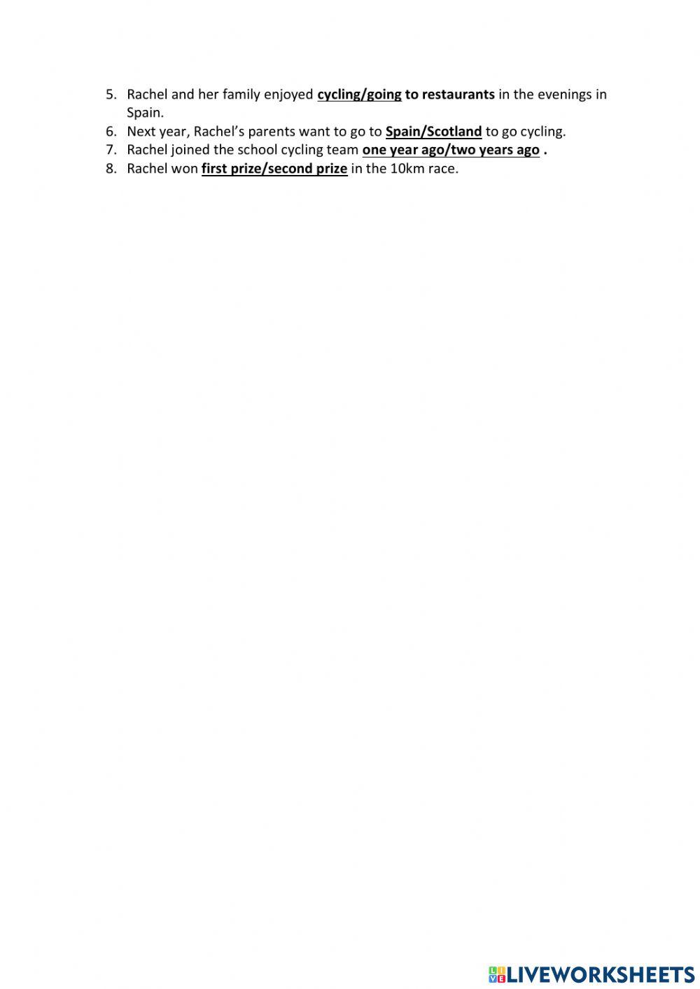 IE0, Unit 3, Reading and Writing, Exercise 4