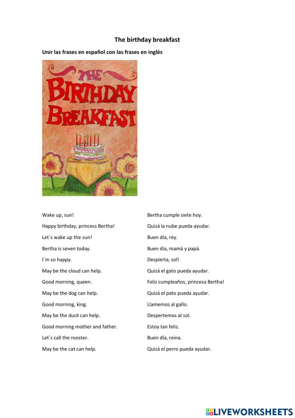 The birthday breakfast