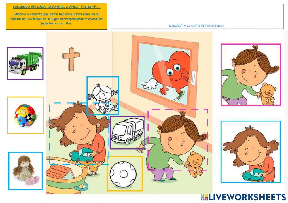 Colaboro en casa. infantil 3 años Ceip. Profesor Tierno Galván Utrera