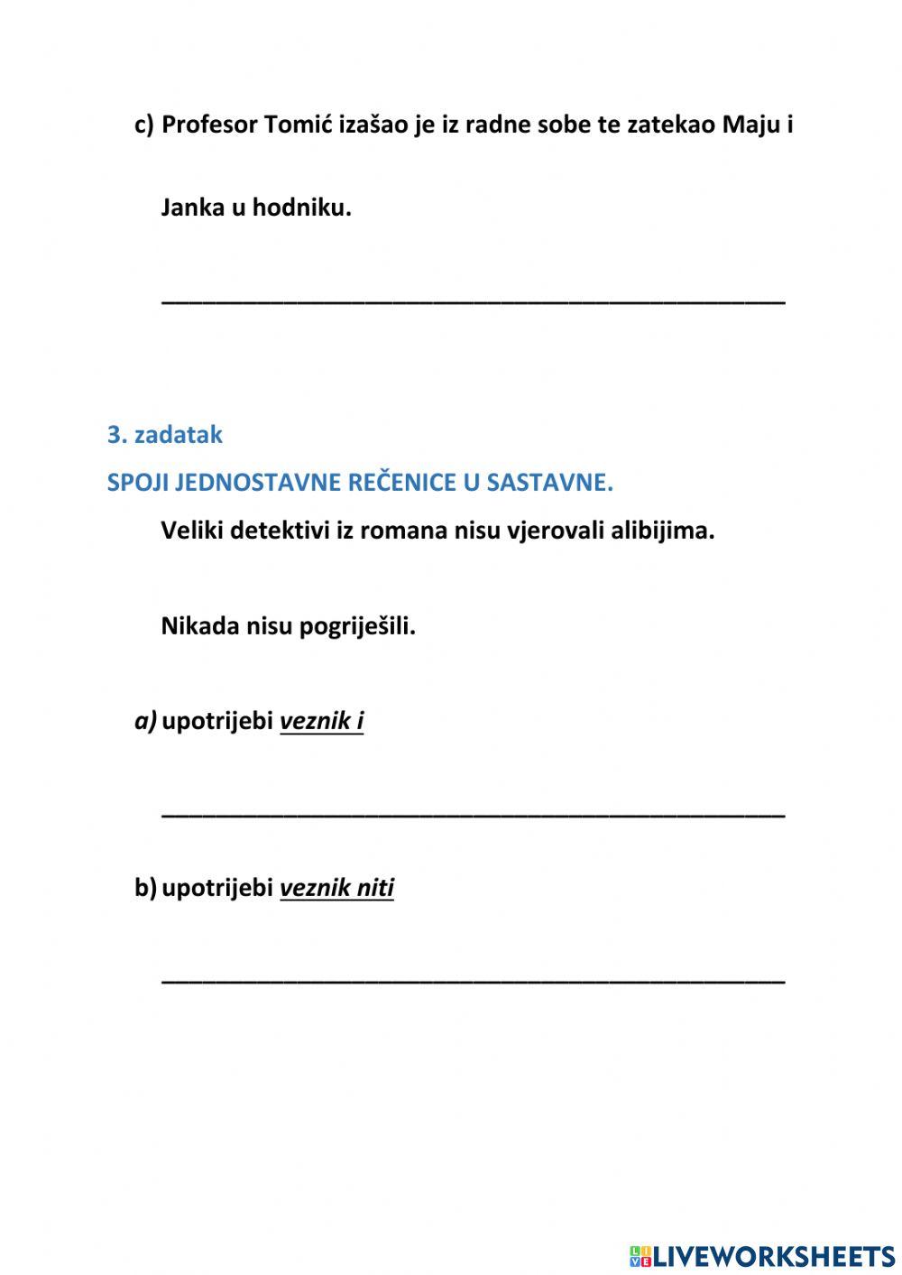 Sastavne i rastavne rečenice - 8.