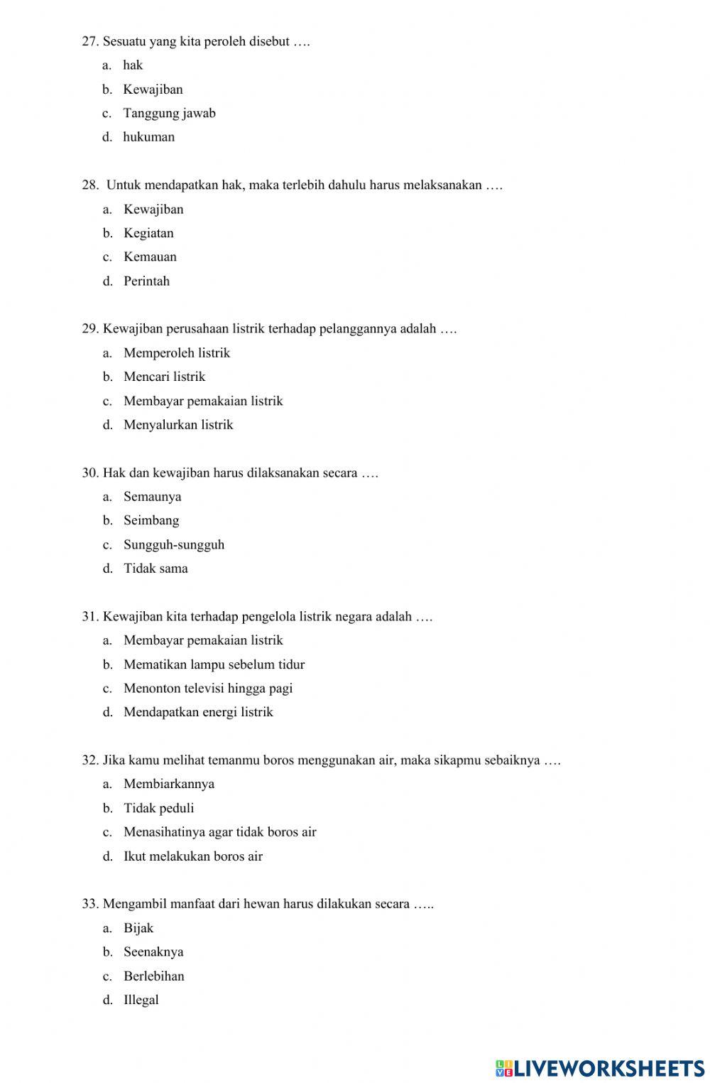 Soal PTS Ganil mapel PPKN kelas 4 2022-2023