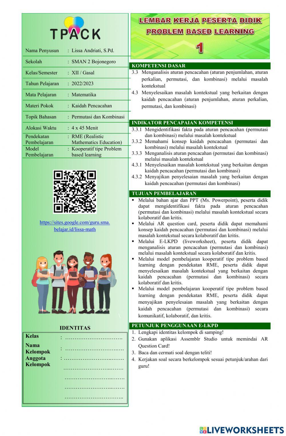 E-lkpd kaidah pencacahan