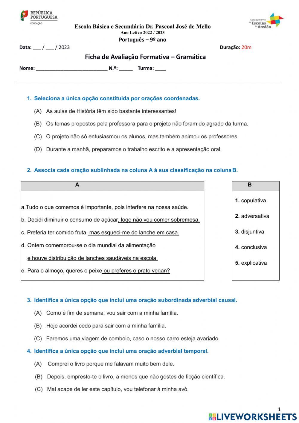 Coordenação-Subordinação