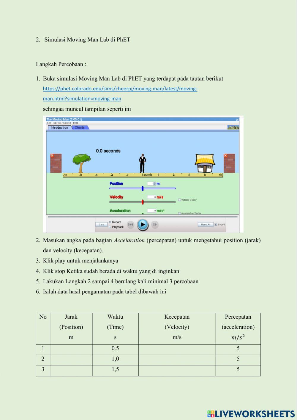 Gerak Lurus Berubah Beraturan (GLBB)