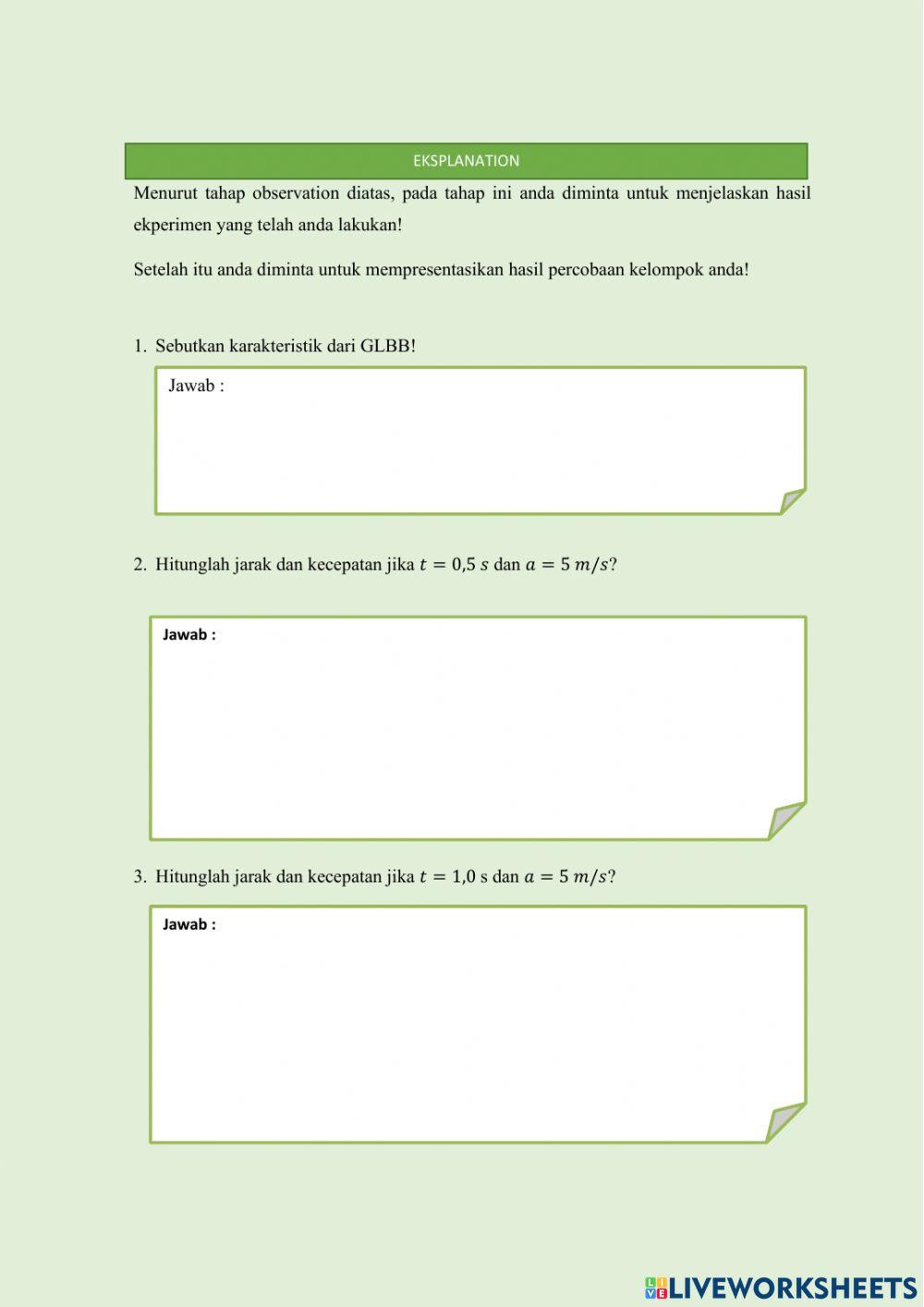 Gerak Lurus Berubah Beraturan (GLBB)