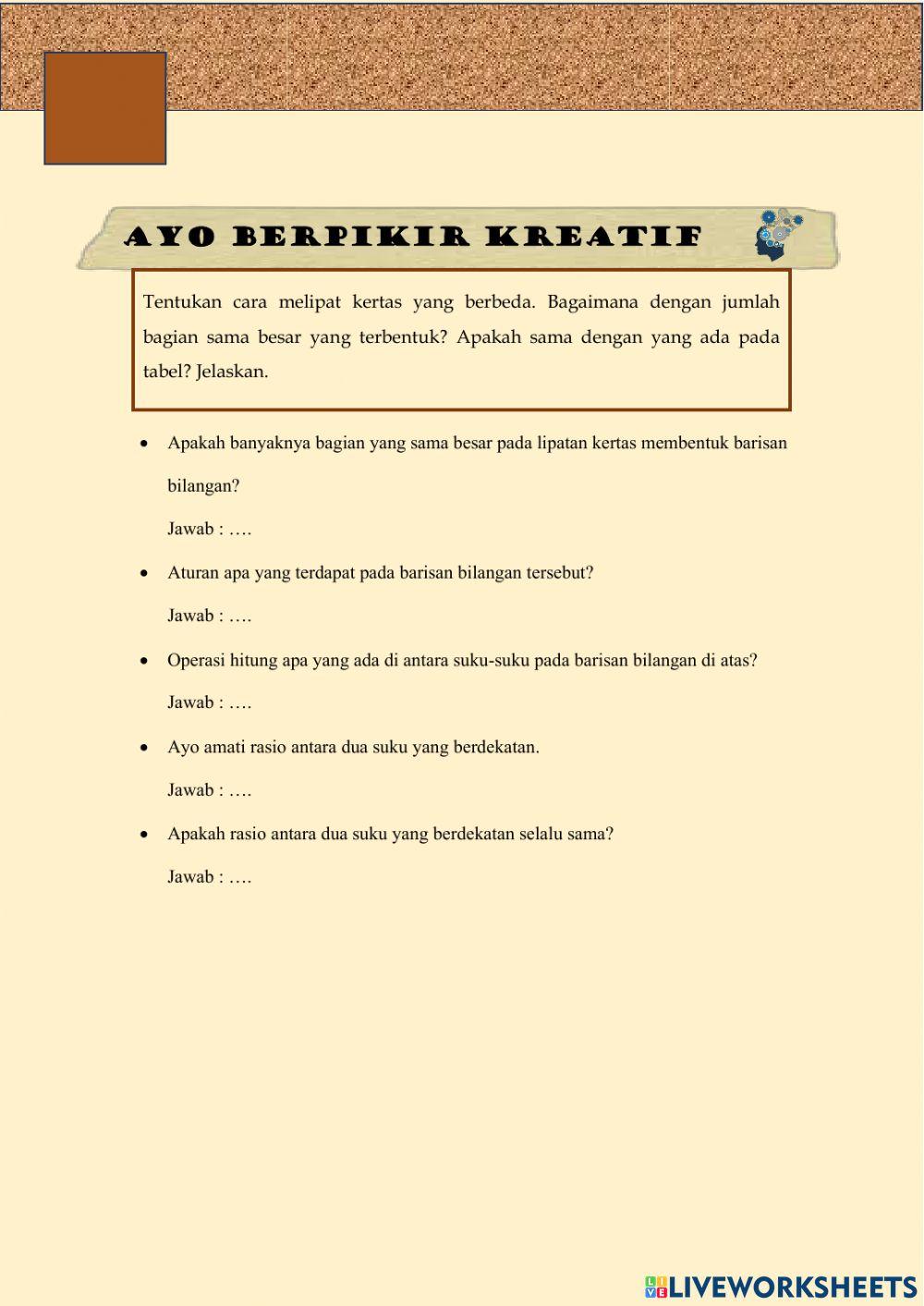 LKPD Barisan Geometri