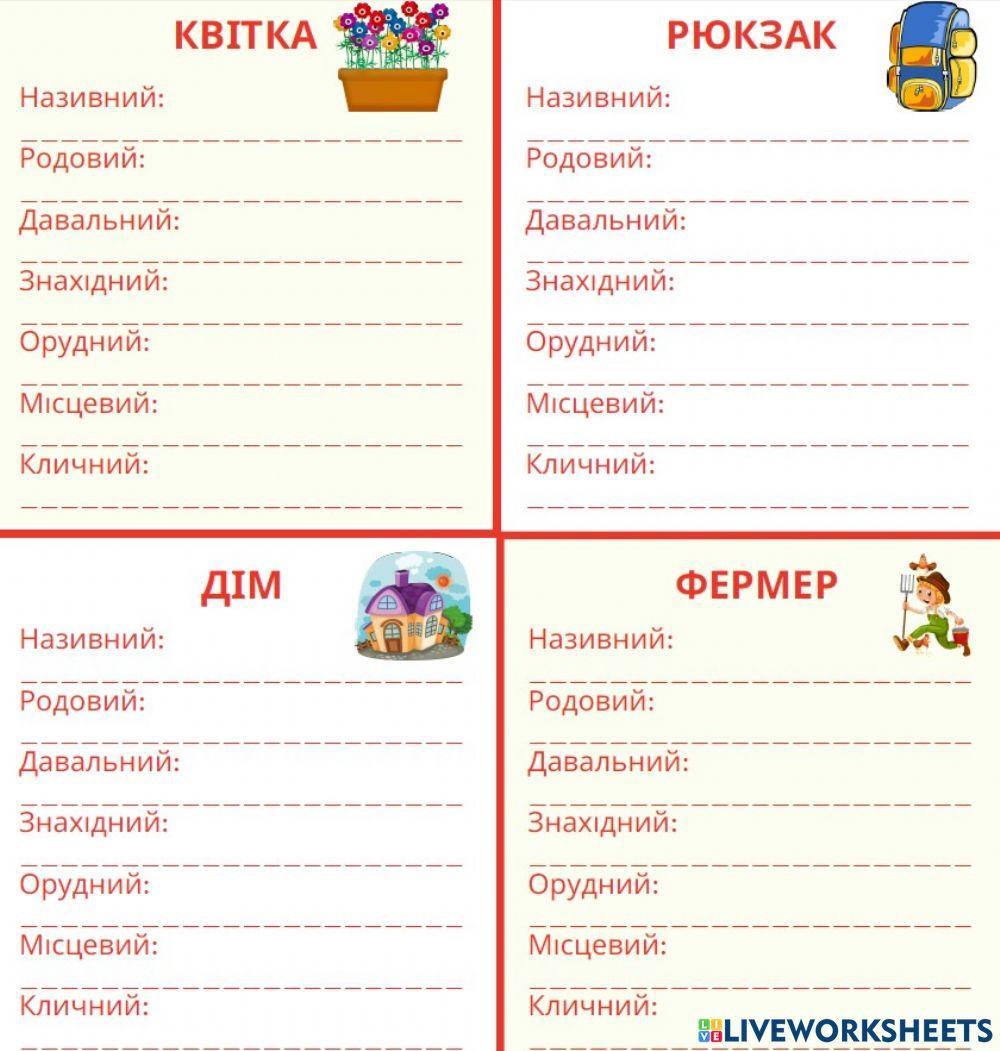 Відмінювання іменників