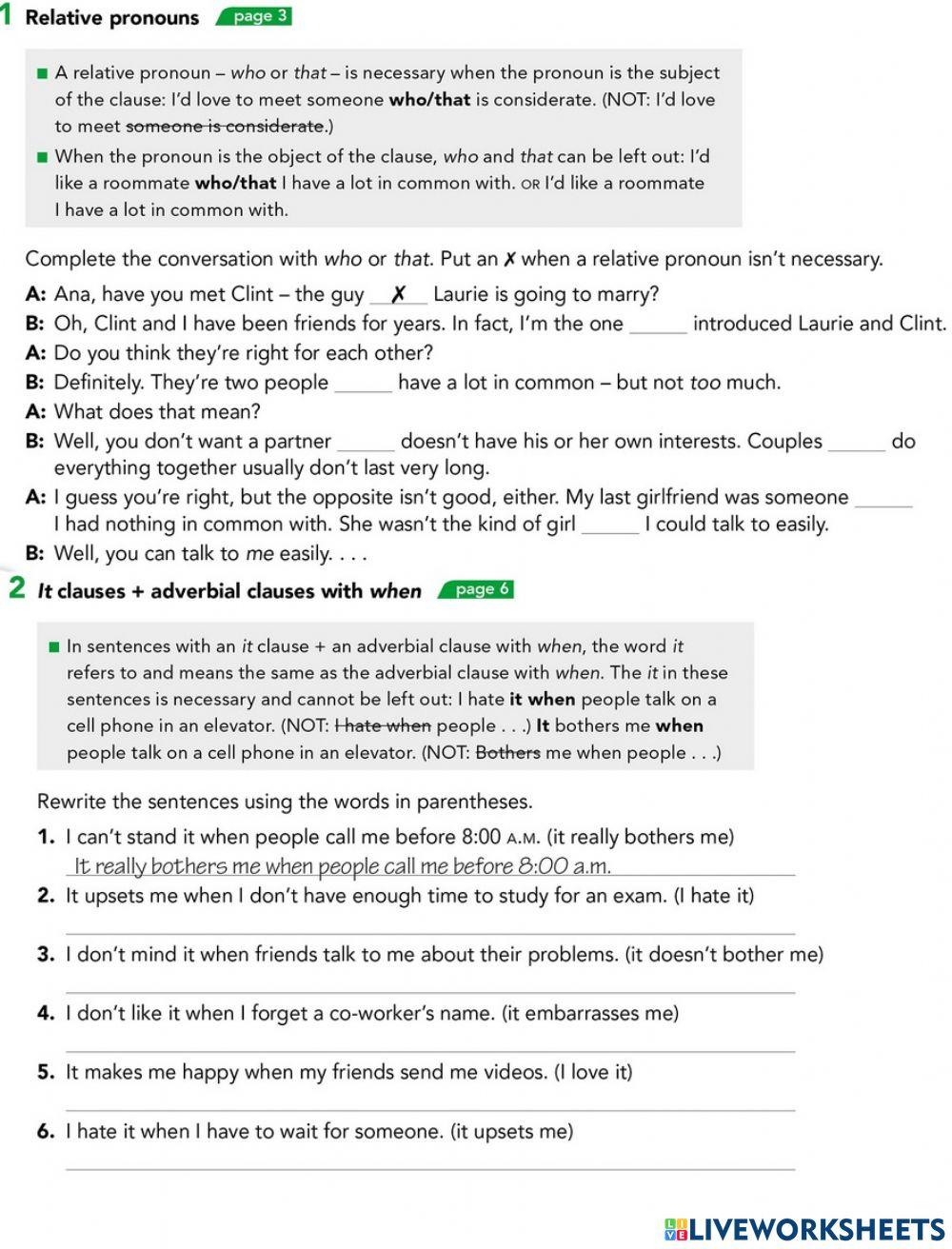 HW1 7C ITD 10 online exercise for | Live Worksheets