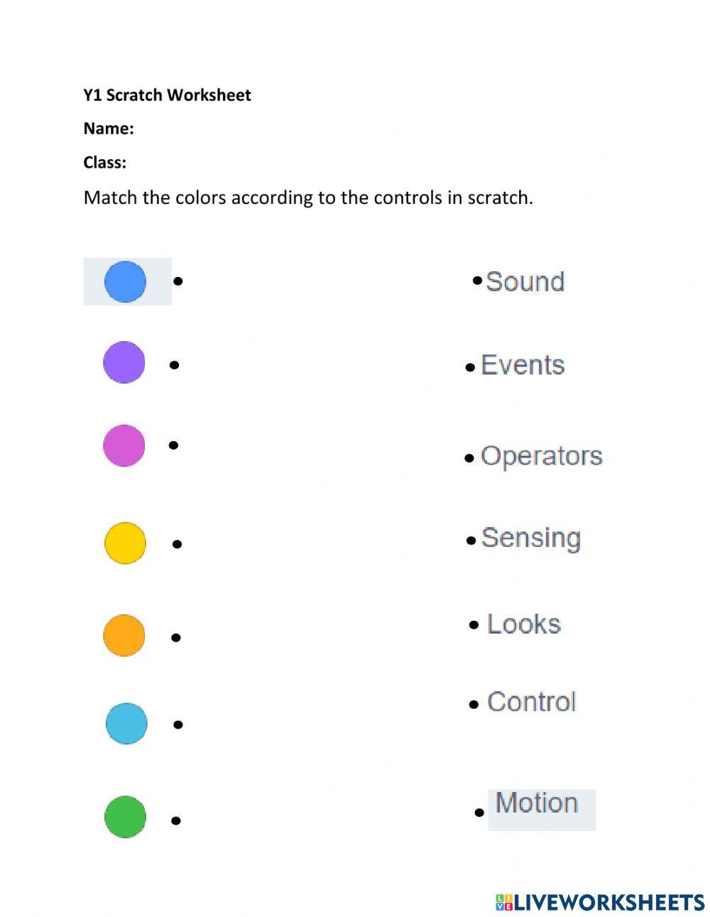 Y1 Scratch Worksheet 1