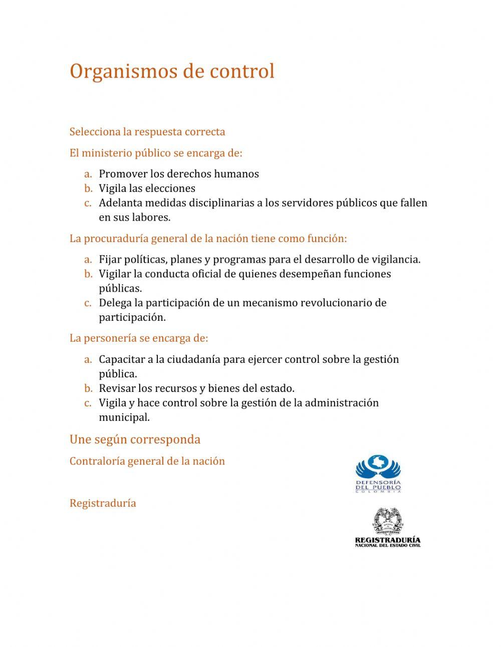 Organismos de control